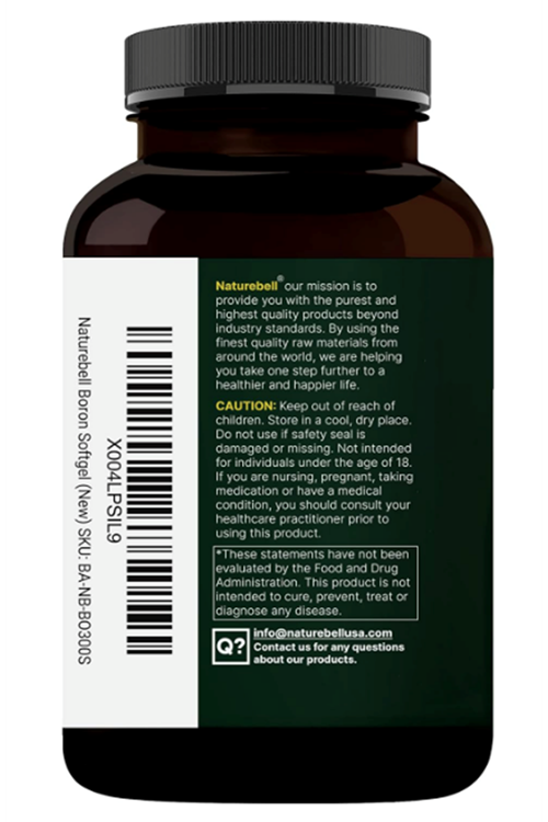 Horbaach  Boron 10mg, 300 Softgels with MCT Oil  High Absorption Triple Action Boron for Men  Women  Glycinate, Citrate, Aspartate Complex.
