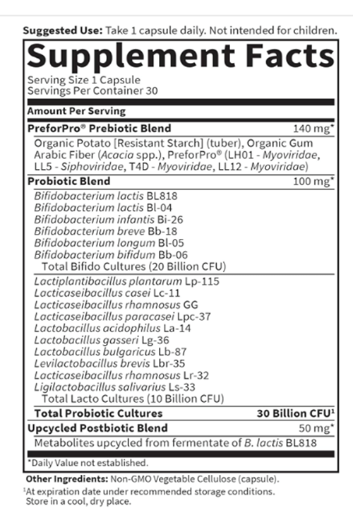Garden of Life Dr Formulated 30 Capsul 3-in-1 Complete Probiotics, Prebiotics  Postbiotics - PRE + PRO + POSTBIOTIC for Adults’ Digestive  Immune Health, 30 Billion CFU.