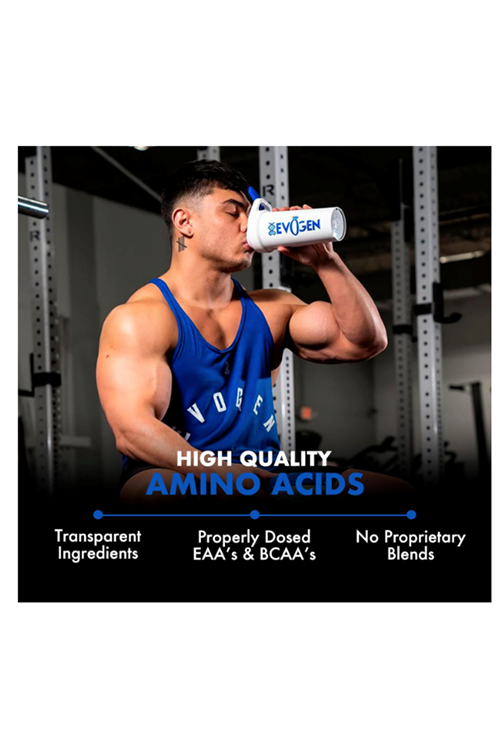 Evogen Amino K.E.M. - EAA  BCAA Pump Volumizer BCAAs Amino Acids for Blood Flow, Muscle Growth, Hydration  30 Servings.