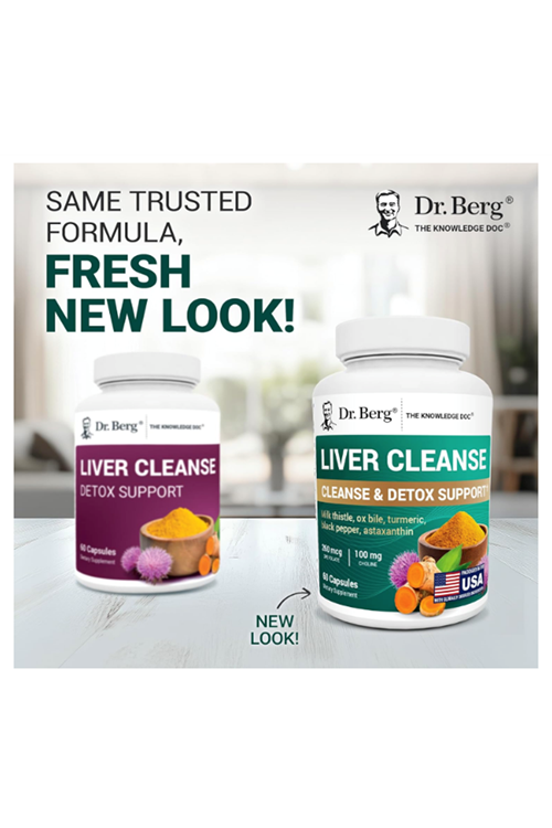 Dr. Berg Liver Cleanse Detox Unique Blend of Milk Thistle, Ox Bile  Folate - Liver Includes Turmeric, Black Pepper  Choline - 60 Capsul.49.