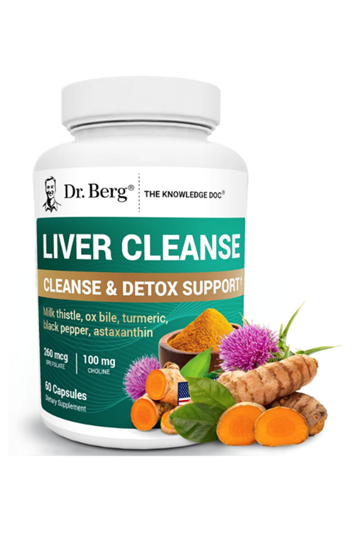 Dr. Berg  Liver Cleanse Detox Milk Thistle,Ox Bile  Folate-Liver Turmeric, Black Pepper  Choline - 60 Capsul.49.