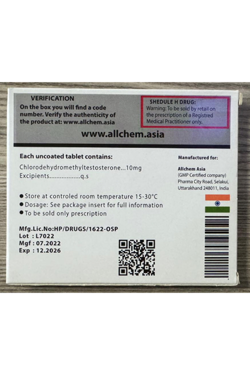 AIICHEM ASIA TUR-10 Turanabol - 10 100 Tablet 28.