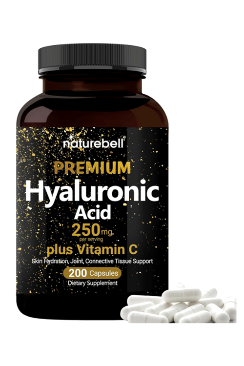 NatureBell Hyaluronic Acid 250mg - 240 Capsules - 250mg Hyaluronic Acid, 5000mcg Biotin & 25 mg Vitamin C.