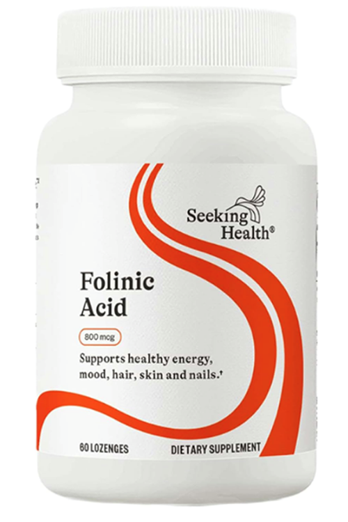 Seeking Health Folinic Acid - Methylated Form of Folate Precursor - Metabolically Active Alternative to Folate - 60 Lozenges.