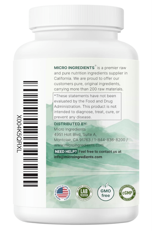 Micro Ingredients Lithium Orotate 10mg, (1 capsul 5mg) 240 Veggie Capsul  High Bioavailability Trace Mineral  Brain Mood Support
