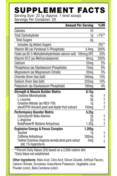 Cellucor C4 Sport Strength Pre Workout 20 Servis - NSF Certified for Sport - Beta-Alanine,Creatine,Caffeine Sugar Free.Usa Menşei.