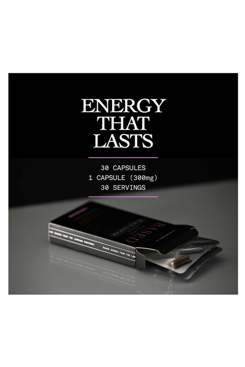 Based Supplements Black Ginger  (300mg, 30 Capsules) -Premium Thai Root Extract with 16% Methoxyflavones  11% DMF - Traditional Asian Herb for Energy. 