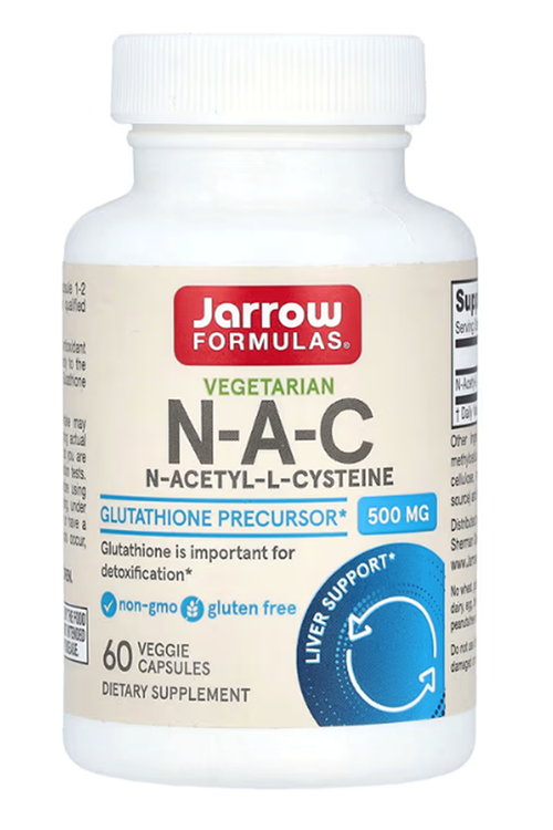 Jarrow Formulas N-A-C N-Acetyl-L-Cysteine 500 mg Liver Function - Glutathione 60 Veggie Capsul.37.