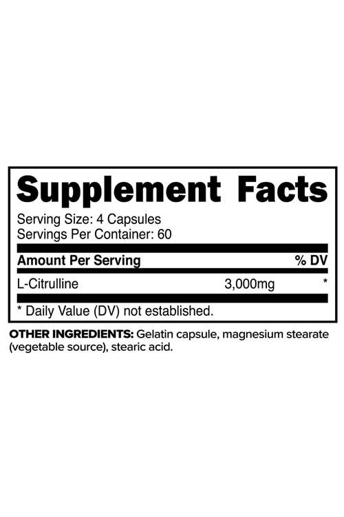 Primaforce L-Citrulline 3000mg, 240 Capsules, 60 Servings.