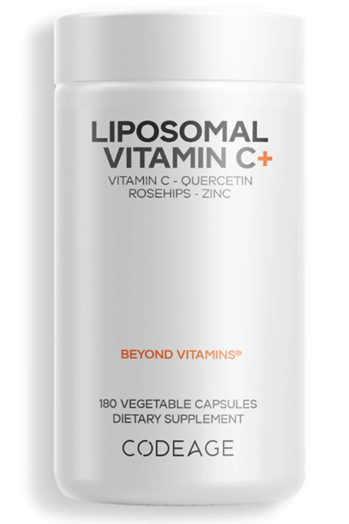 Codeage Liposomal Vitamin C 1500mg with Zinc,Elderberry,Citrus-Quercetin- Rose Hips  180 Capsules.