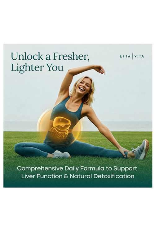Etta Vita Zeolite Cleanse Liver Detox 90 Capsul Repair-Microplastics for Gut Health,Cognition Natural Energy-Glutathione,NAC,Chlorella,Spirulina,ALA,Cilantro,Milk Thistle,Noni, Shilajit.Made ın Usa.