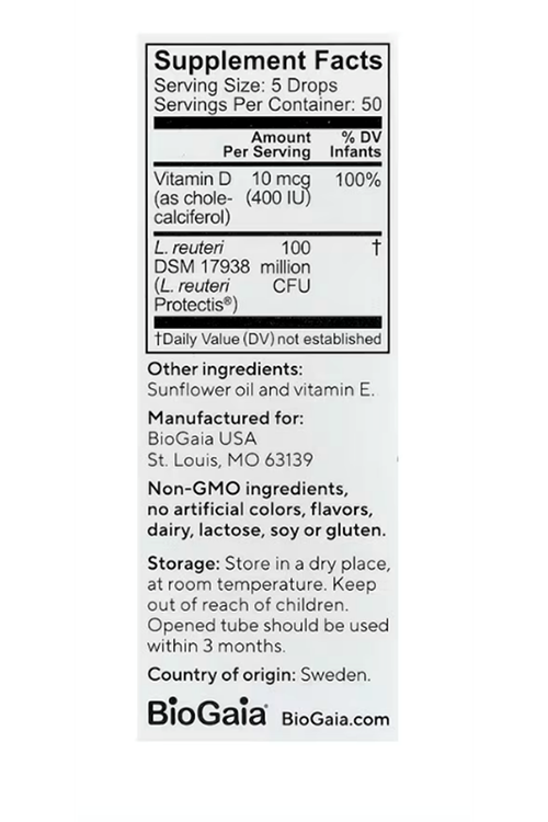 BioGaia, Protectis® Baby, Probiotic Drops with Vitamin D, 0.34 fl oz (10 ml).50 Servis.