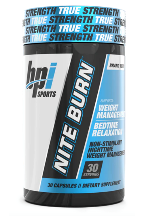 BPI Sports Nite Burn 640mg 30 Capsul Nighttime Fat Burner  Sleep Support – Keto-Friendly – Weight Loss, Relaxation, Boost Metabolism .