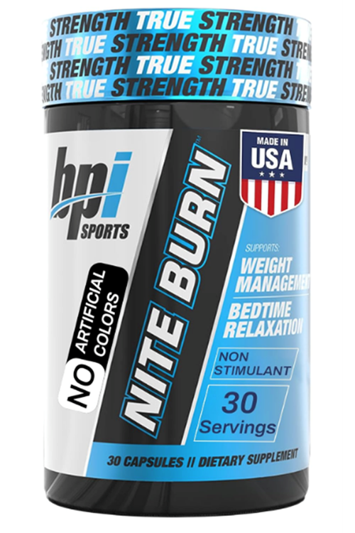 BPI Sports Nite Burn 640mg 30 Capsul Nighttime Fat Burner  Sleep Support – Keto-Friendly – Weight Loss, Relaxation, Boost Metabolism .