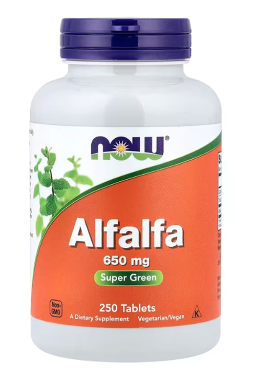 NOW Foods  Alfalfa Mikro Besin Desteği 650 mg, 250 Tablet.Made ın Usa.