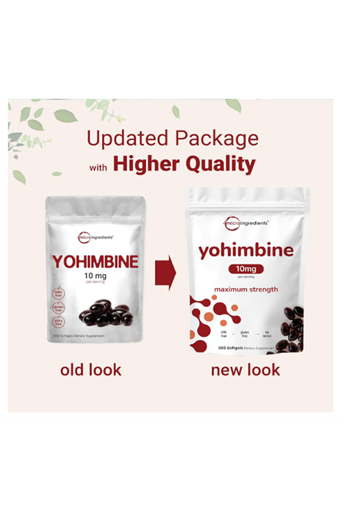Micro Ingredients Double Strength Yohımbıne HCL  Men and Women, 10mg  300 Softgels.USA.50.