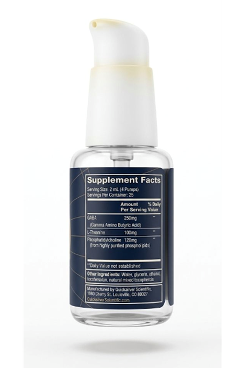 Quicksilver Scientific Liposomal GABA + L Theanine (GÜMRÜK MUAYENE NUMUNE ÜRÜNÜ)  (50ml).Made ın Usa.66.
