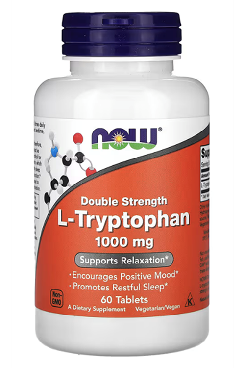 NOW Foods (Özelsporcugıdaların'dan !!) L-Tryptophan Double Strength 1000mg 60 Tablet.Usa Menşei.47.