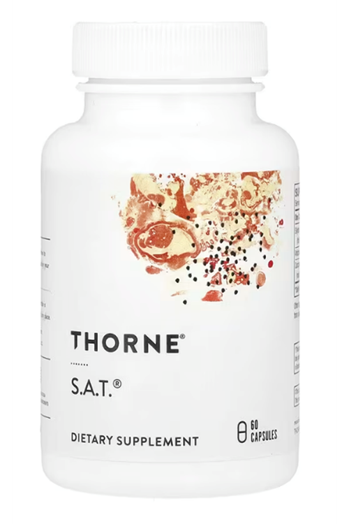 Thorne, S.A.T.®, 60 Capsules.Silybin Phytosome,Artichoke extract,Curcumin Phytosome.70.