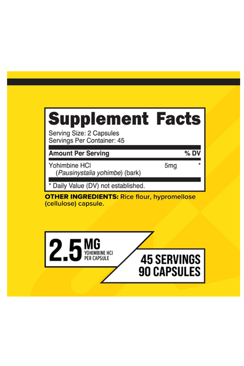 Primaforce Yohimbine HCl  2.5 mg  90 Vegetarian Capsules. USA Version 33.