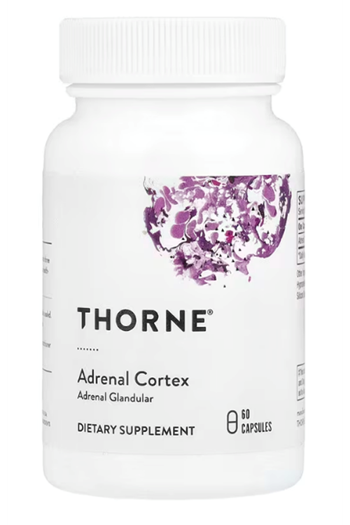 Thorne, Adrenal Cortex, 60 Capsules (50 mg per Capsule).