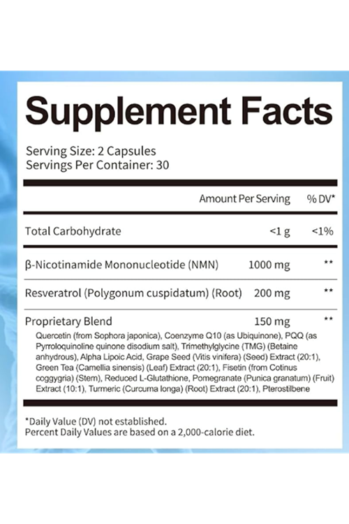 Totaria Liposomal NMN 1000mg, 60 Capsul,14-in-1 Resveratrol Complex with CoQ10, TMG, Quercetin, ALA, PQQ, NAD Levels, Cellular Energy  Healthy Aging.