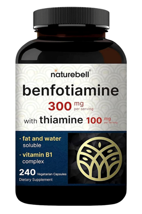 NatureBell Benfotiamine 300mg with Thiamine 100mg  240 Veggie Capsules.43.