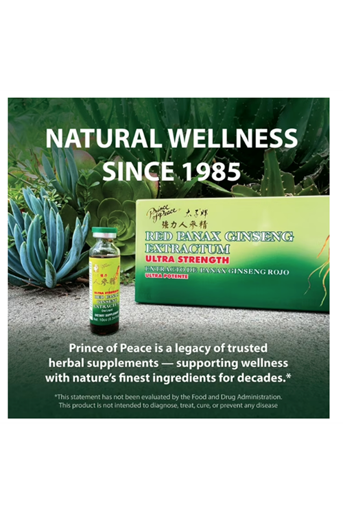 Prince of Peace Red Panax Ginseng Extractum Ultra Strength, 10cc 0.34 Fl Oz (Pack of 30 Şase).