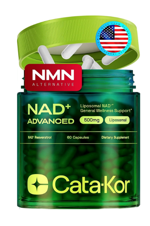 Cata-Kor Liposomal NAD+ with Resveratrol  NMN Alternative  Third-Party Tested 60 Capsul.