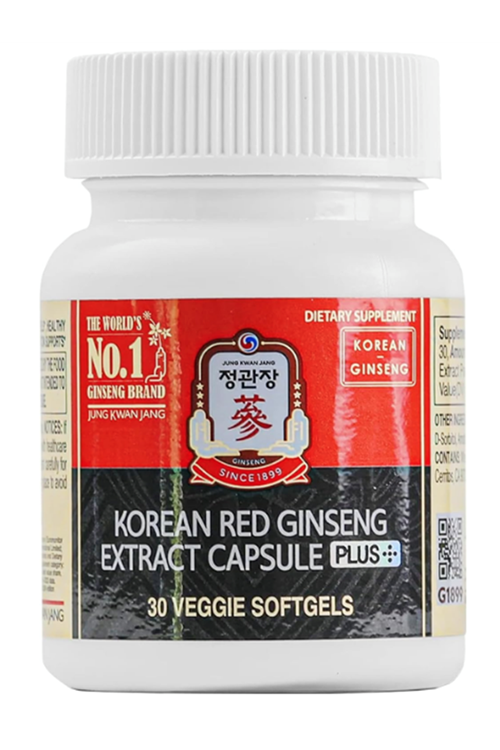 JUNG KWAN JANG Korean Red Ginseng Extract Men  Women Natural Energy Immune 30 Veg Softgel.
