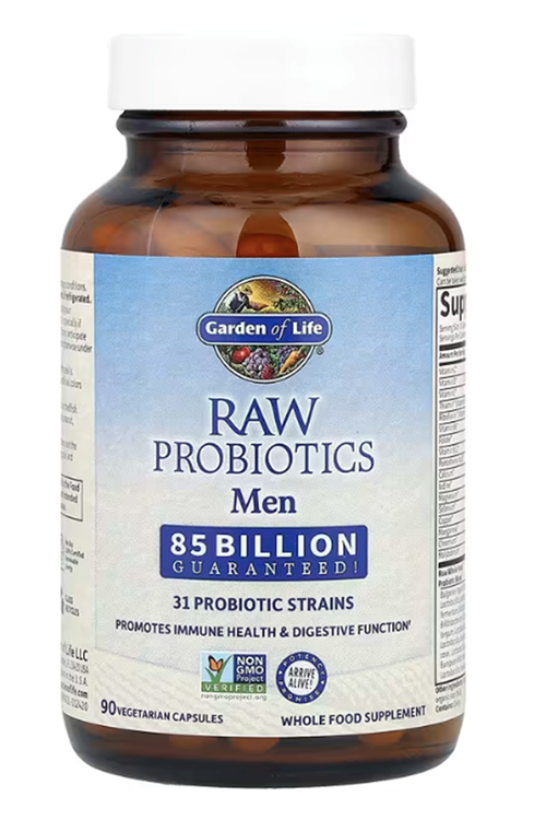 Garden of Life RAW Probiotics Men 85 Billion CFU 90 Vegetarian Capsules.