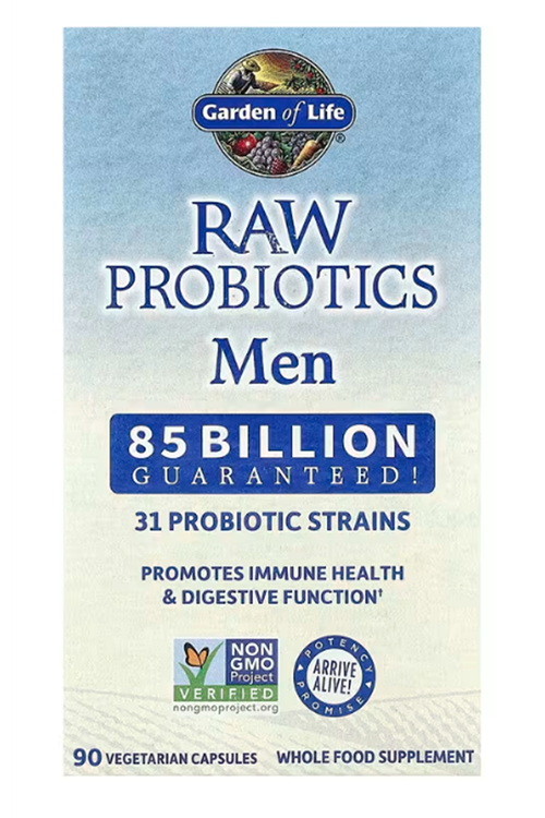 Garden of Life RAW Probiotics Men 85 Billion CFU 90 Vegetarian Capsules.