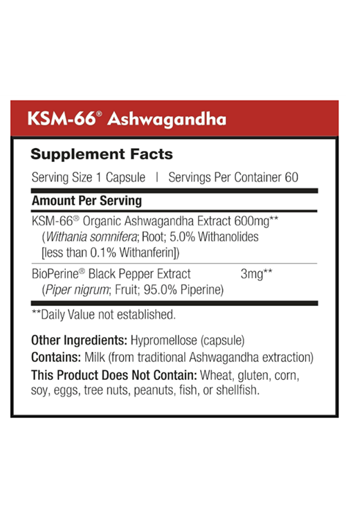 DailyNutra KSM-66 + Black Pepper Bioperine  600mg Organic Root Extract  60 capsul.Made ın Usa.