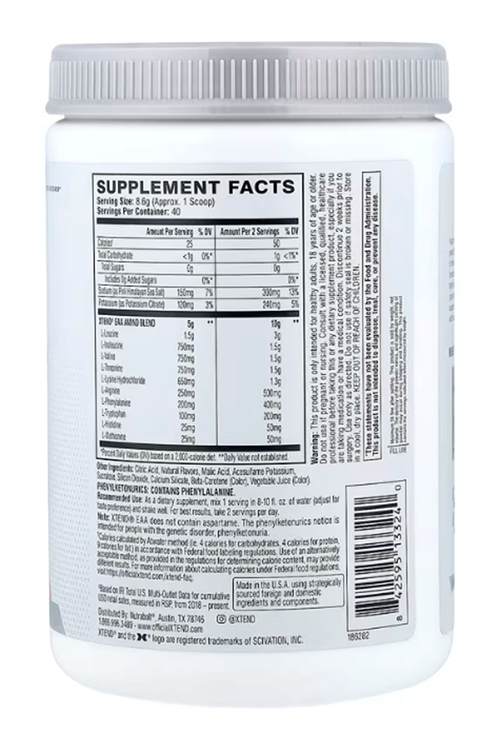 XTEND EAA  Enhance + Recover 40 Servis (344 g).Made ın Usa İçerik.