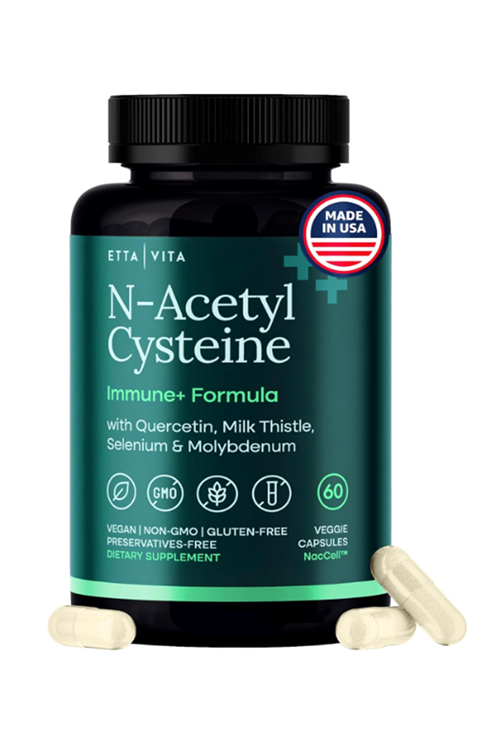 Etta Vita N-Acetyl Cysteine Liver Detox Cleanse  600mg 60 Veg Capsul.