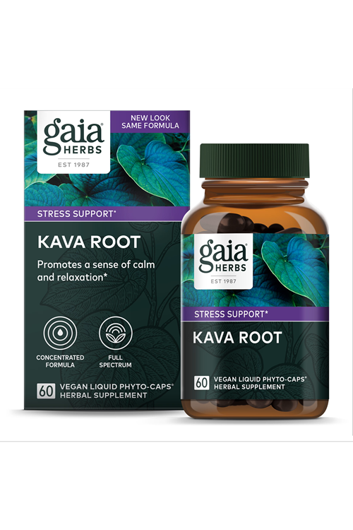 Gaia Herbs Kava Root -  60 Vegan Liquid Phyto-Caps 442mg. USA MENŞEİ.