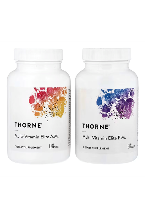 THORNE   Multi-Vitamin Elite A.M 90. - P.M 90. Daily Two Formulas Third-Party Certified 180 Capsul.