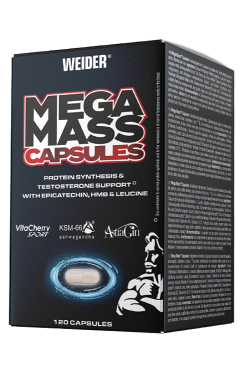 WEIDER MEGA MASS CAPSULES (( SKT: 06.2026 )) SUPER POWERFUL MUSCLE GROWTH STIMULATOR 120 Capsul 73.