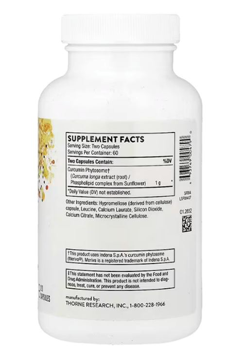 Thorne  Curcumin Phytosome, 120 Capsul.Orj Abd Menşei.