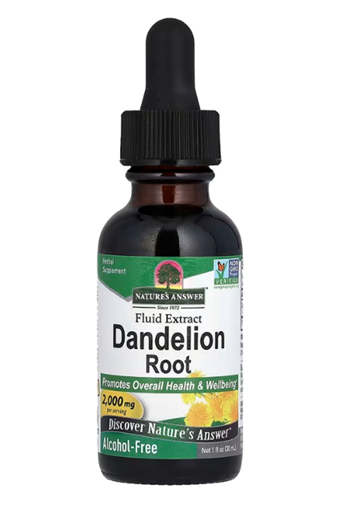 Nature's Answer Fluid Extract Dandelion Root Alcohol Free 2,000mg (30 ml).