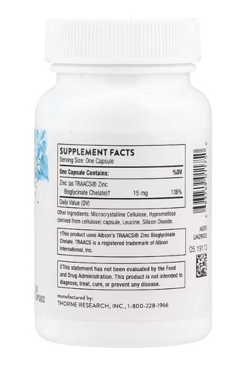 Thorne Zinc Bisglycinate 15mg 60 Capsul.Orj Abd Menşei.