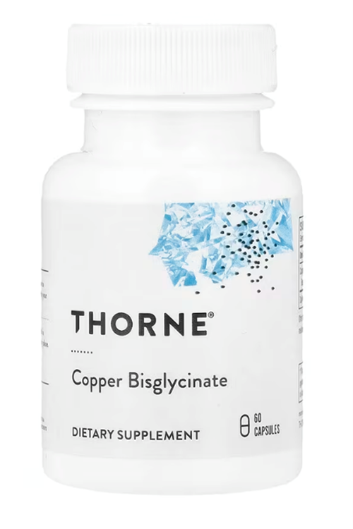 Thorne Copper Bisglycinate 60 Capsul (2 mg per Capsul).Orj Abd Menşei.