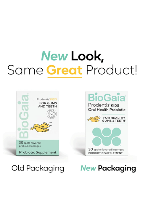 BioGaia Prodentis Kids Dental Probiotics for Teeth Gut Health Probiotics  30 Apple-Flavored Lozenges.