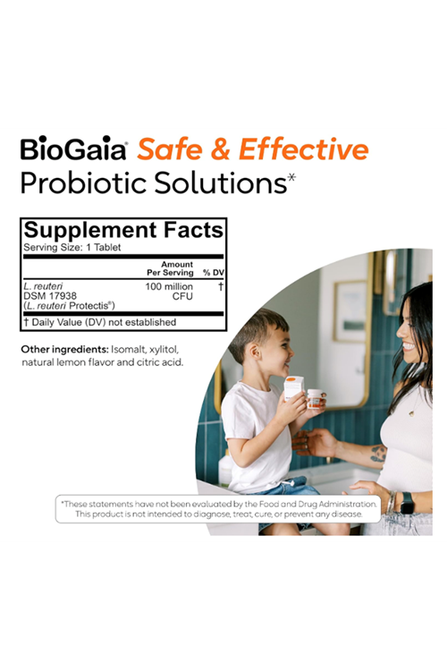 BioGaia Protectis Kids Probiotic for Ages 3+  Promotes Regularity Dairy Soy  Gluten Free 30 Chewable Tablets.