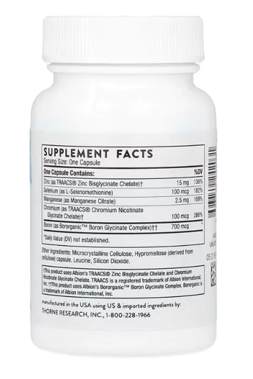 Thorne Trace Minerals 90 Capsules.Orj Usa.