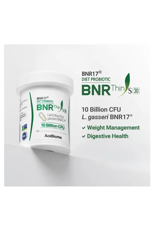AceBiome BNRThin S30, Lactobacillus Gasseri BNR17, 10 Billion CFU, 30Capsules.