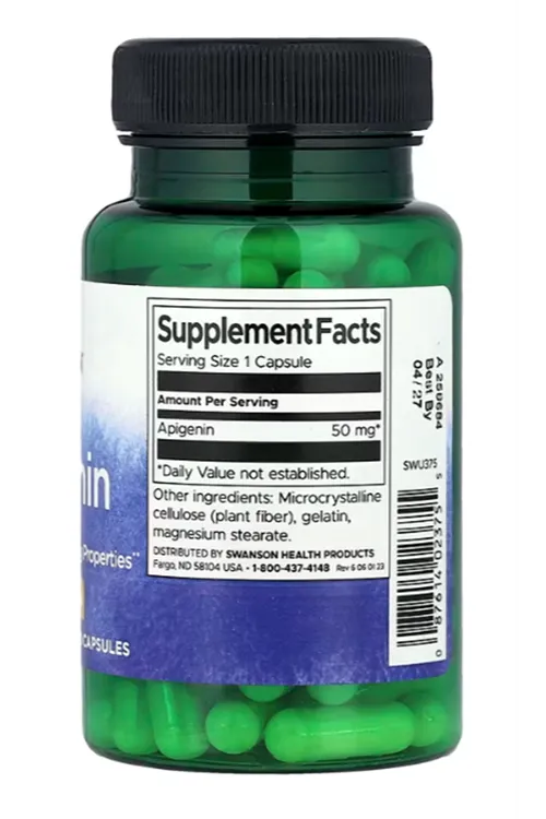 Swanson  Apigenin  50 mg  90 Capsules.