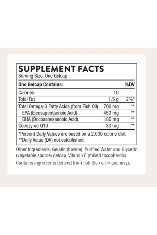 Thorne, Omega-3 with CoQ10, 90 Gelcaps.(Ösg Özel Sporcu Gıdaları).