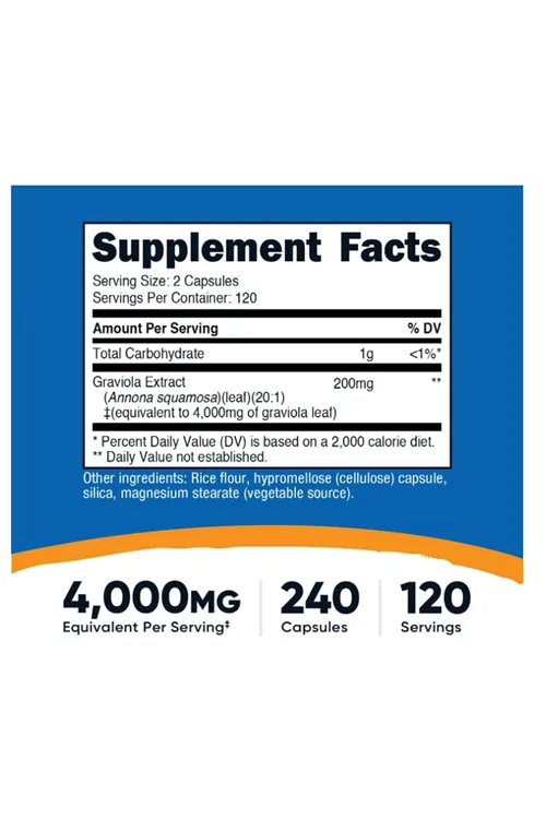 Nutricost Graviola Extract 240 Capsul.(Ösg Özel Sporcu Gıdaları).