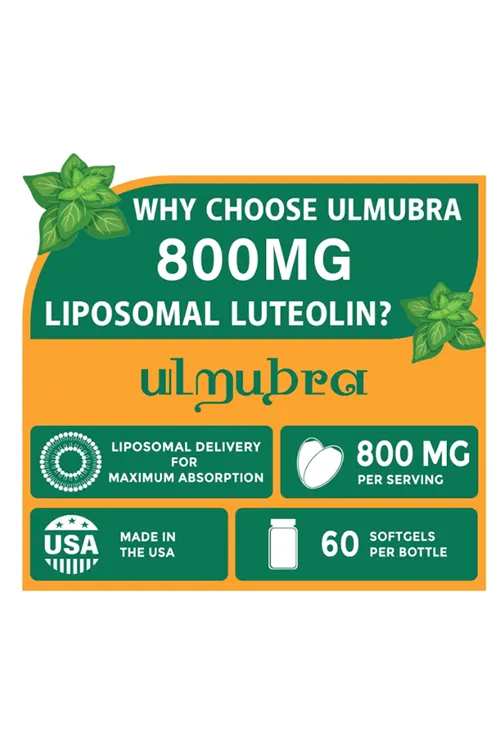 Ulmubra Liposomal Luteolin 800 MG 60 Softgels.(Ösg Özel Sporcu Gıdaları).